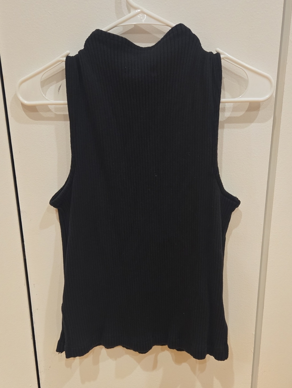 Madewell Black Side-Slit Mockneck Tank | Size M - Picture 5 of 7